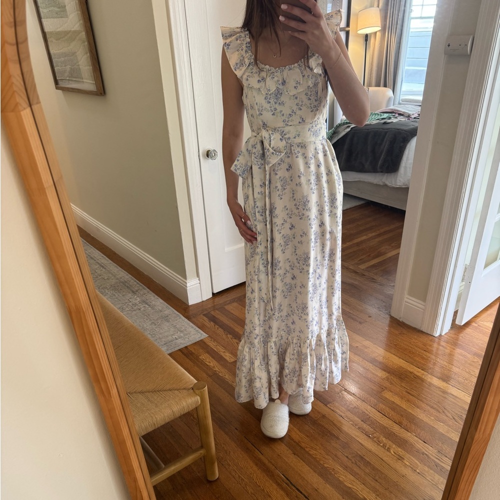 LoveShackFancy Lavender Floral Dress